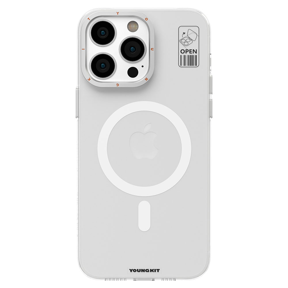 Apple iPhone 15 Pro Kılıf M-safe Şarj Özellikli Standlı YoungKit Hermit Bracket Serisi Kapak