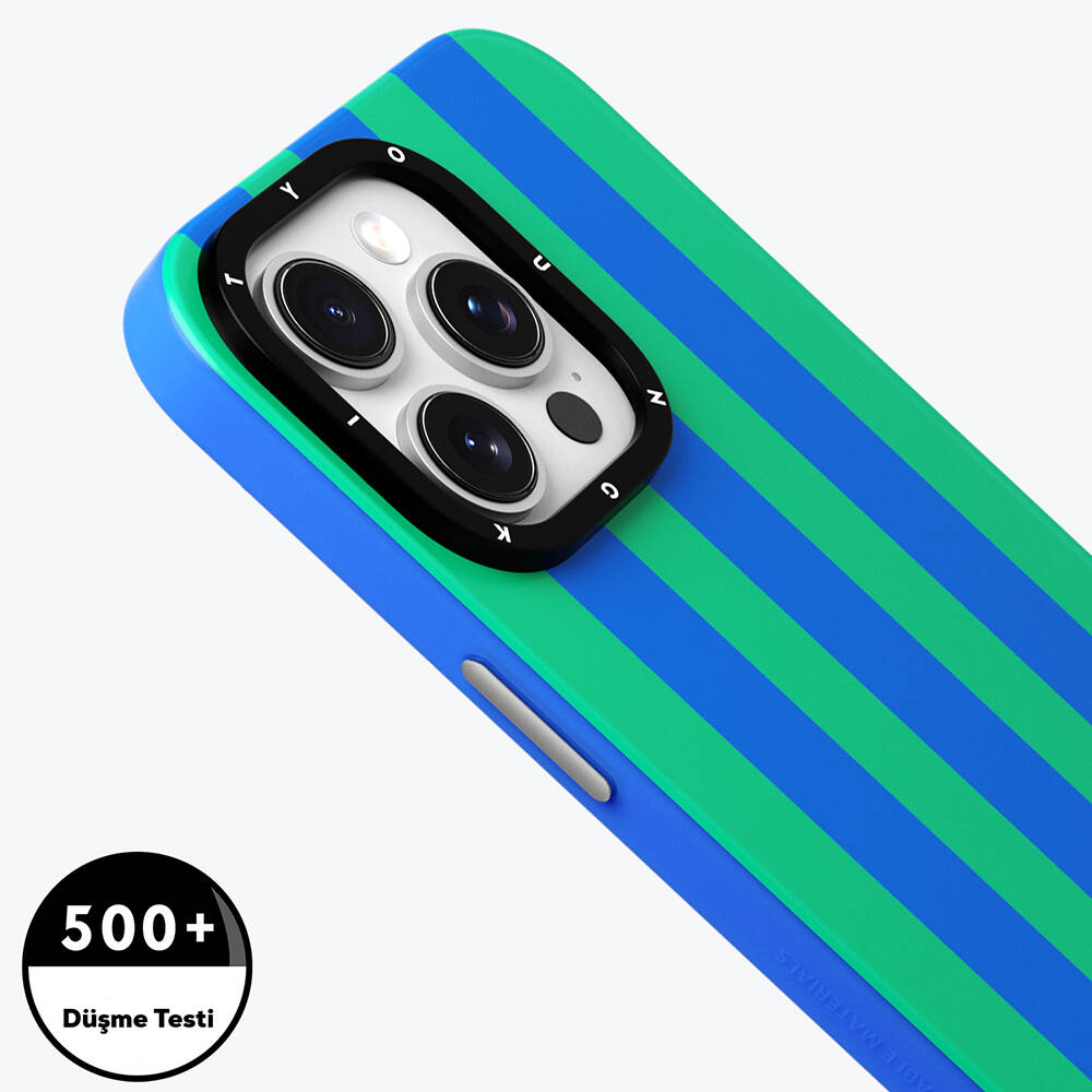 Apple iPhone 15 Pro Kılıf M-safe Şarj Özellikli Youngkit Striped Piano Keys Serisi Kapak - Görsel 6