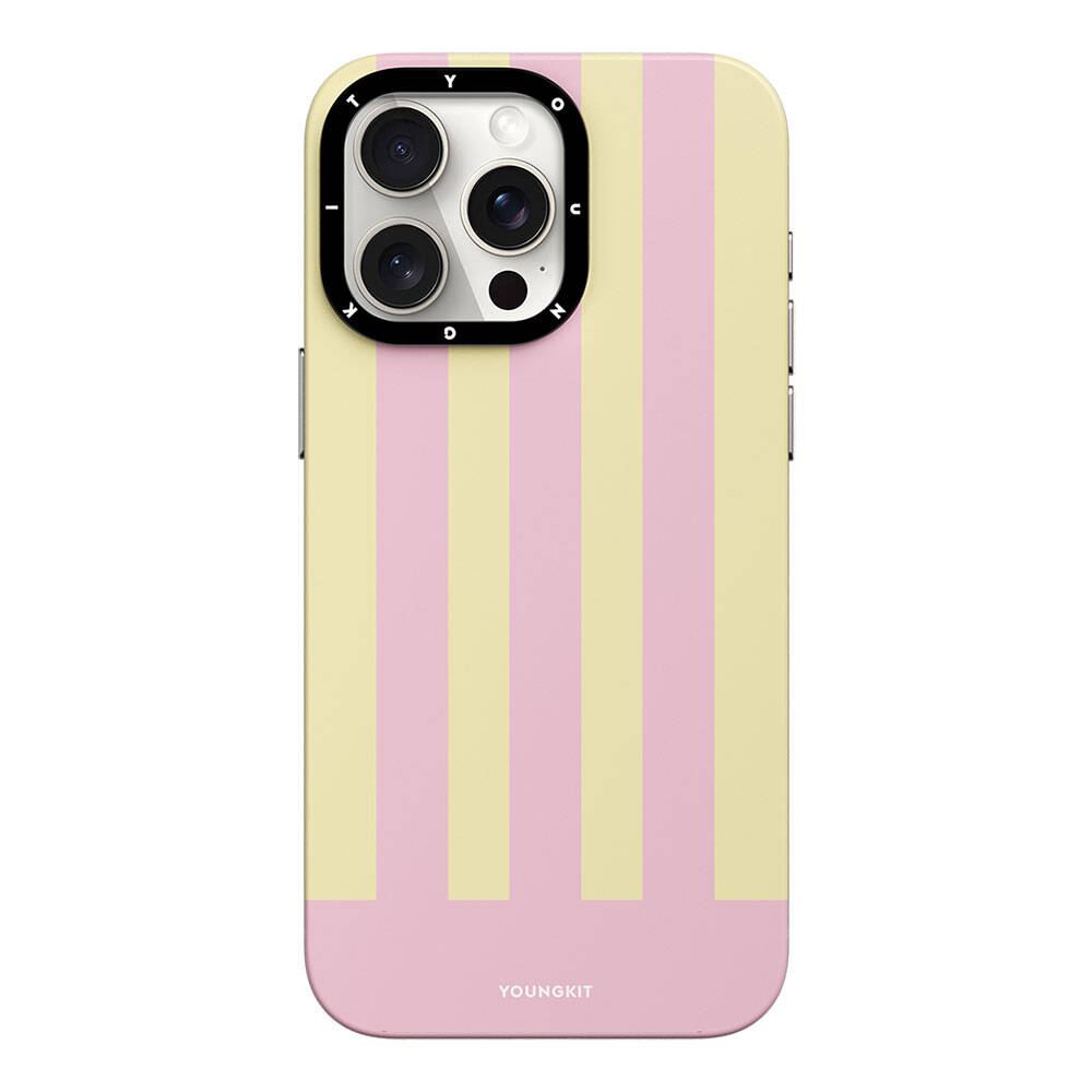 Apple iPhone 15 Pro Kılıf M-safe Şarj Özellikli Youngkit Striped Piano Keys Serisi Kapak - Görsel 4