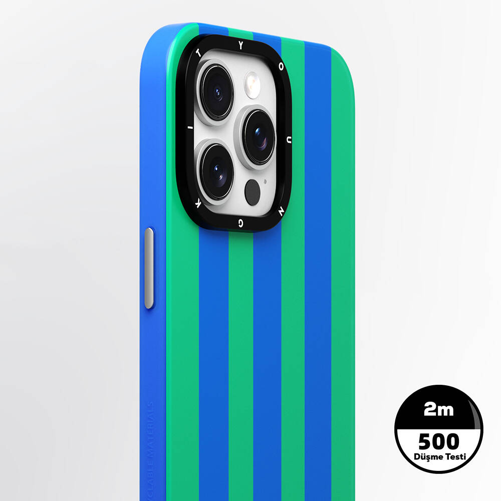 Apple iPhone 15 Pro Kılıf M-safe Şarj Özellikli Youngkit Striped Piano Keys Serisi Kapak - Görsel 5