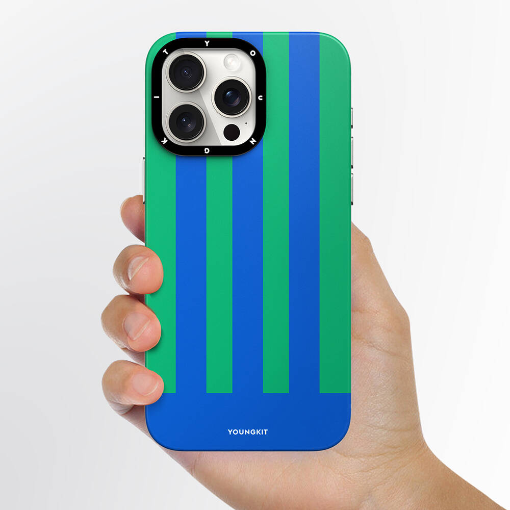 Apple iPhone 15 Pro Kılıf M-safe Şarj Özellikli Youngkit Striped Piano Keys Serisi Kapak - Görsel 7
