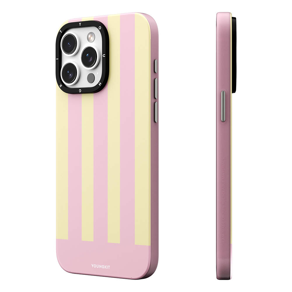 Apple iPhone 15 Pro Kılıf M-safe Şarj Özellikli Youngkit Striped Piano Keys Serisi Kapak