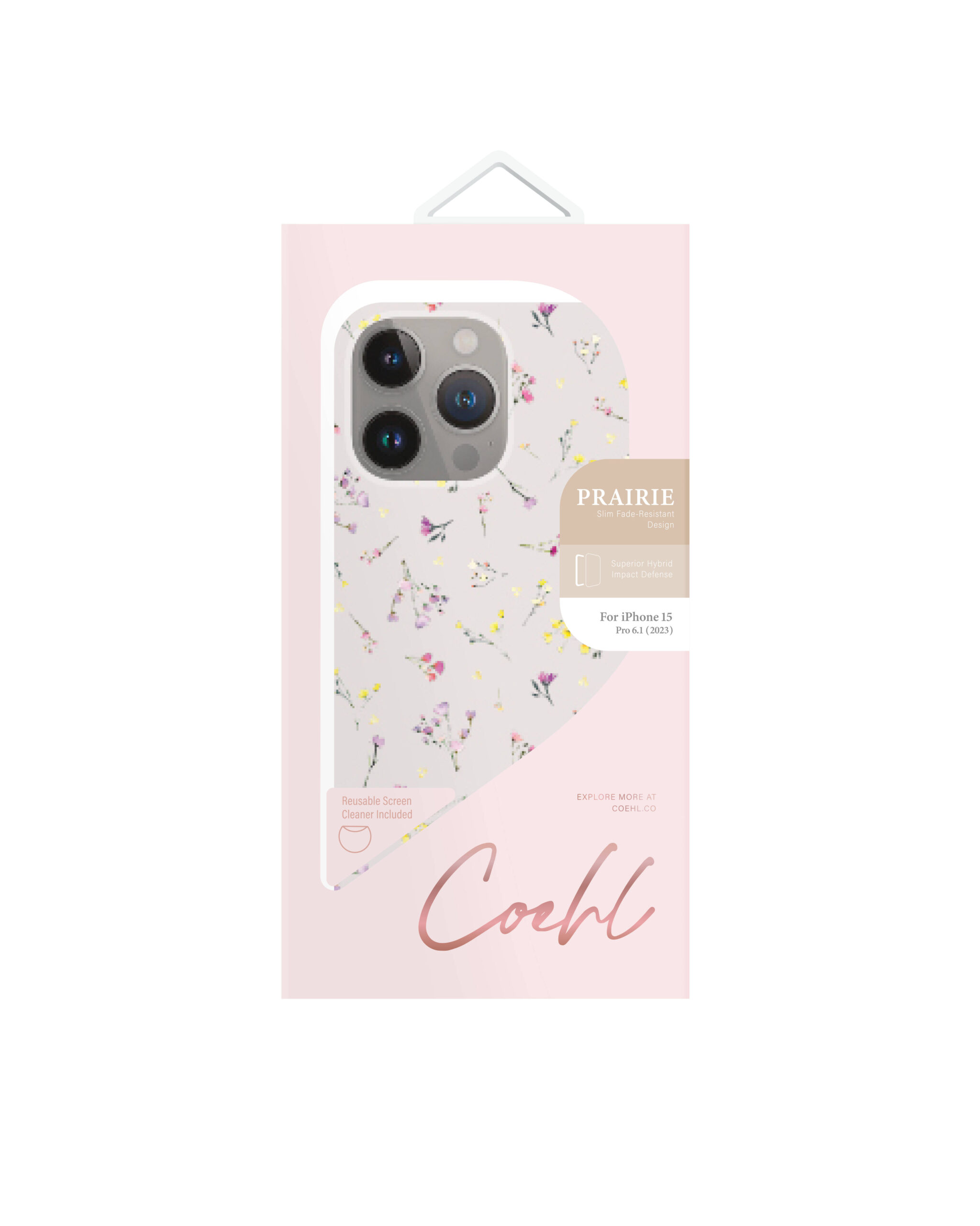 Apple iPhone 15 Pro Kılıf Mini Çayır Çiçekleri Desenli Coehl Prairie Kapak - Görsel 2