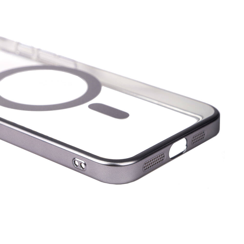 Apple iPhone 15 Pro Kılıf Wireless Şarj Özellikli Sert PC Zore Mat Riksos M-safe Kapak