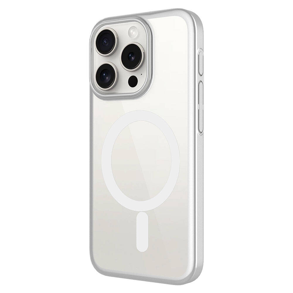 Apple iPhone 15 Pro Kılıf Wireless Şarj Özellikli Sert PC Zore Mat Riksos M-safe Kapak