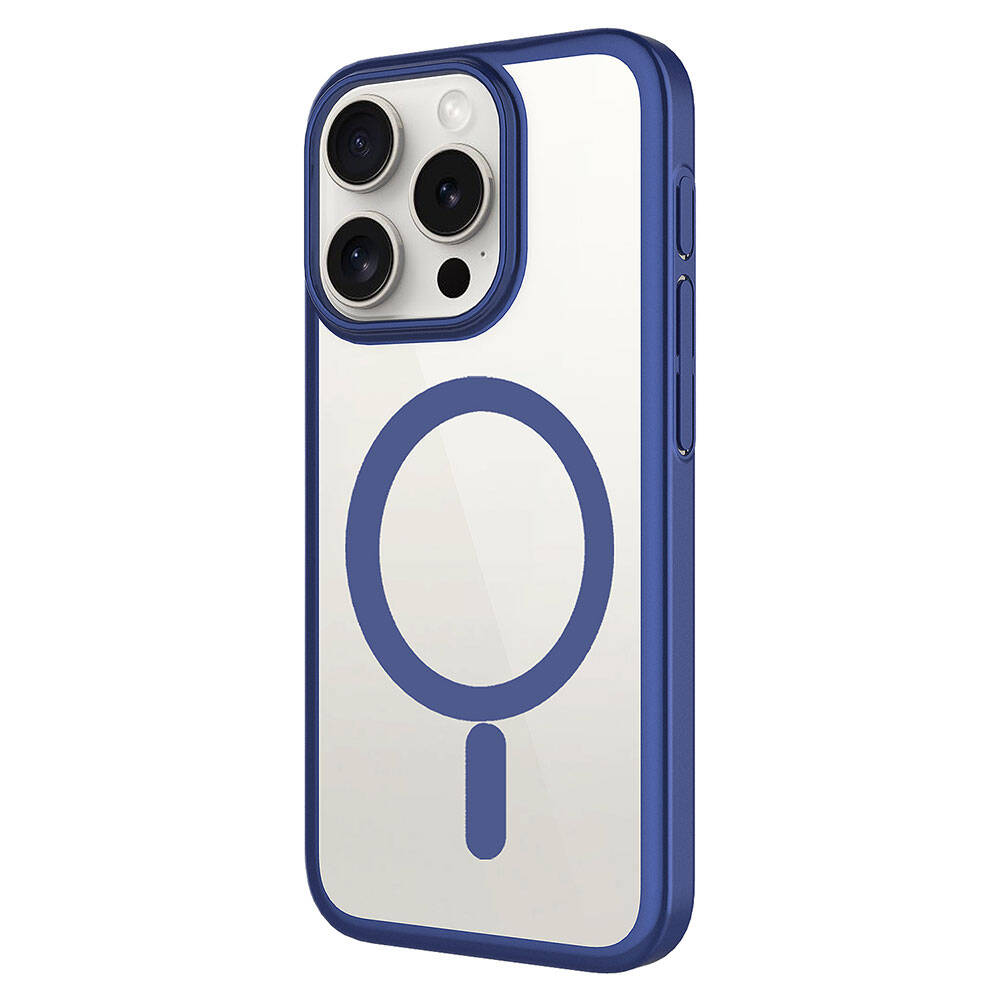 Apple iPhone 15 Pro Kılıf Wireless Şarj Özellikli Sert PC Zore Mat Riksos M-safe Kapak