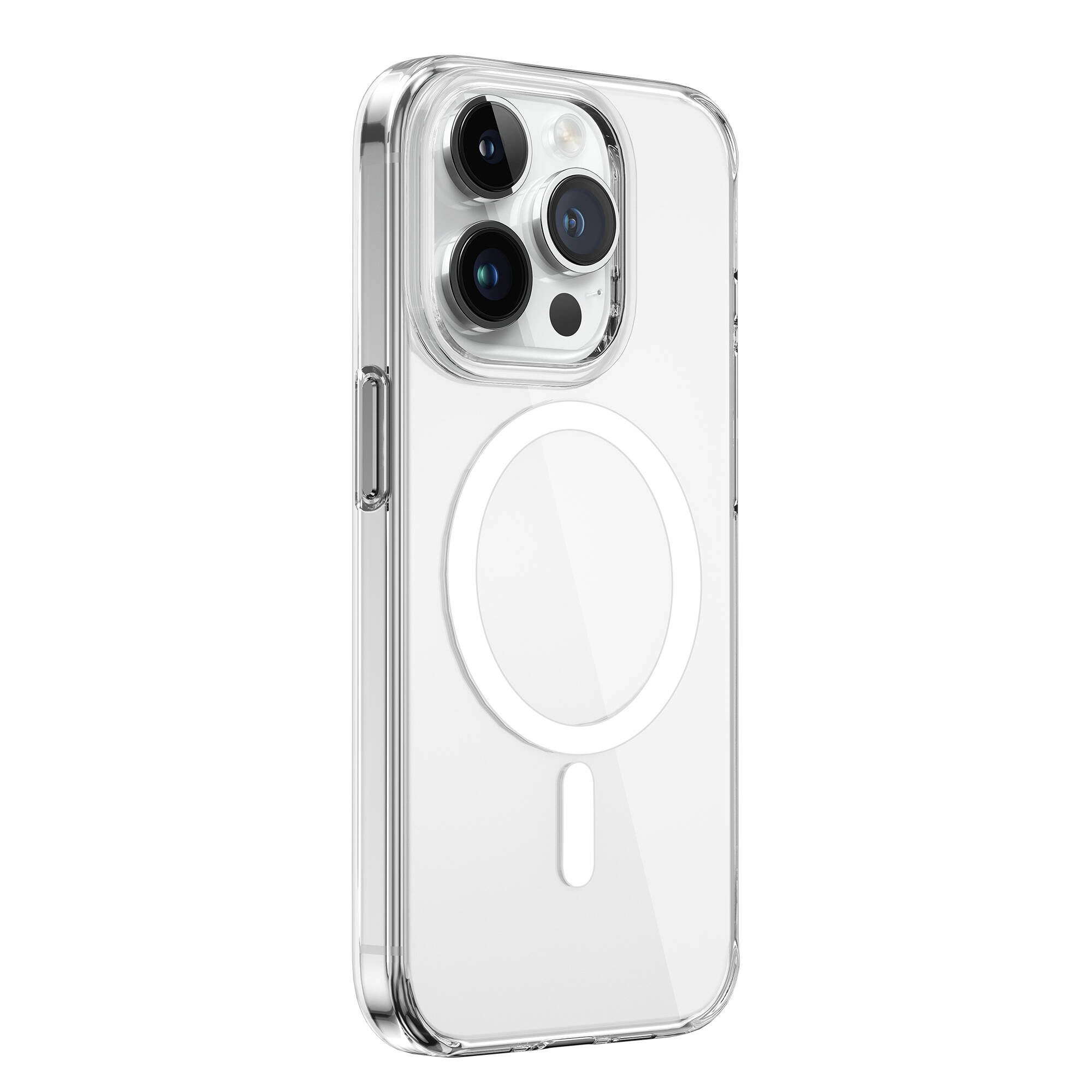 Apple iPhone 15 Pro Kılıf Wiwu FYY-014 M-safe Şarj Özellikli Şeffaf Kapak