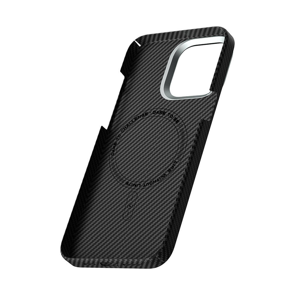Apple iPhone 15 Pro Kılıf Wiwu KJZ-017 Karbon Fiber 600D Explore Kevlar Kapak - Görsel 4