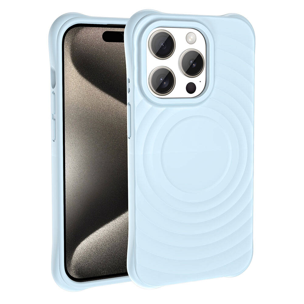 Apple iPhone 15 Pro M-safe Şarj Özellikli Airbagli Mat Görünümlü Zore Hepi Kapak - Görsel 3