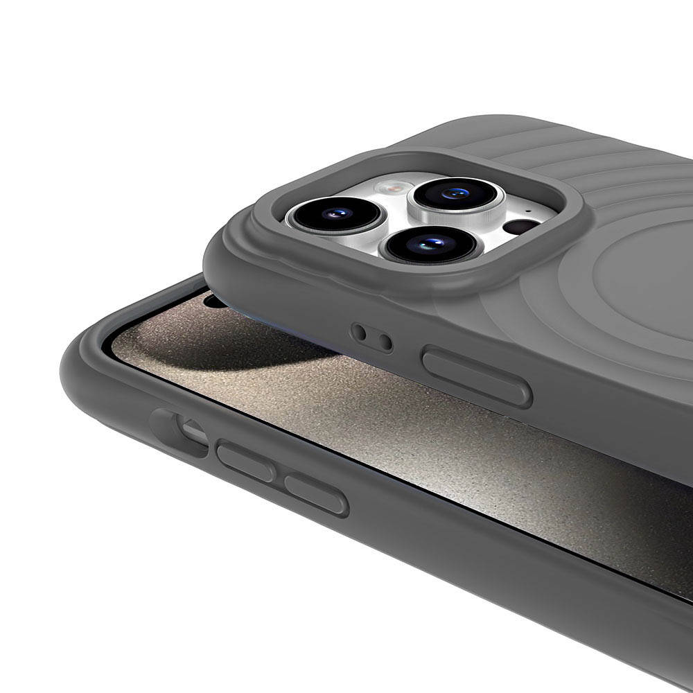 Apple iPhone 15 Pro M-safe Şarj Özellikli Airbagli Mat Görünümlü Zore Hepi Kapak - Görsel 16