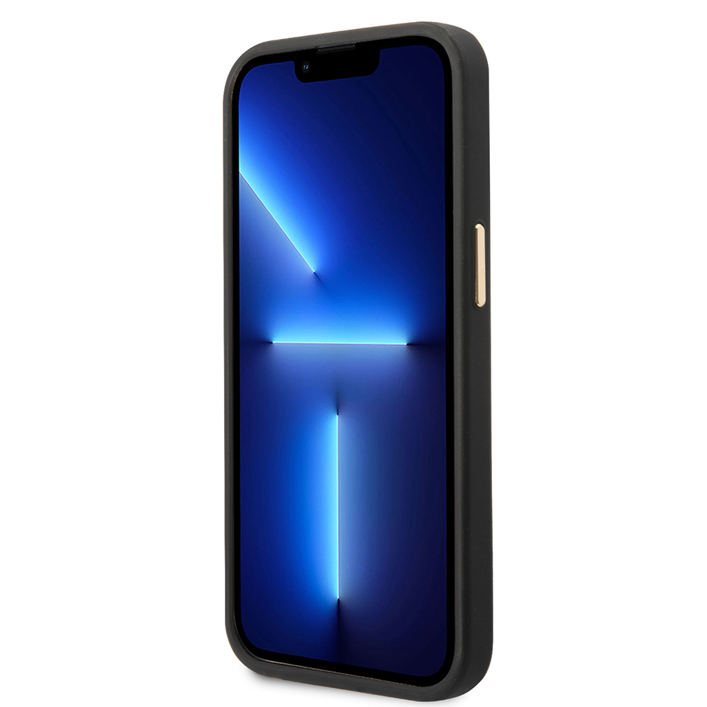 Apple iPhone 15 Pro Max Kılıf Guess Orjinal Lisanslı M-safe Şarj Özellikli 4G Desenli PU Metal Plaka Klasik Logolu Kapak - Görsel 6