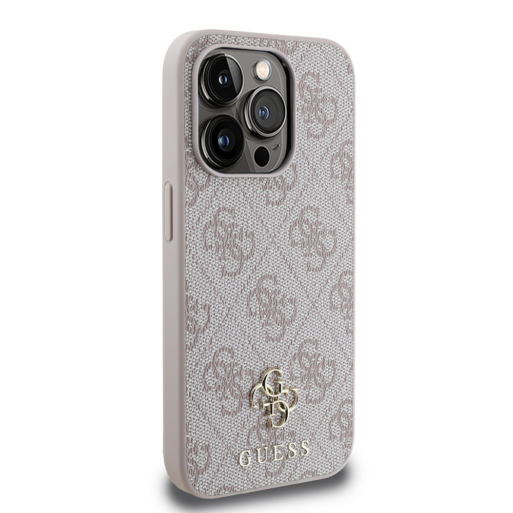 Apple iPhone 15 Pro Max Kılıf Guess Orjinal Lisanslı M-safe Şarj Özellikli Small 4G Classic Kapak