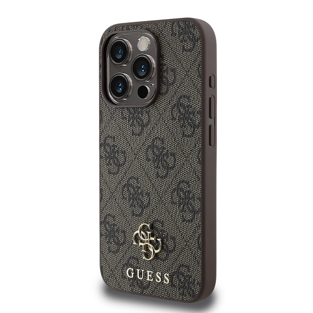 Apple iPhone 15 Pro Max Kılıf Guess Orjinal Lisanslı M-safe Şarj Özellikli Small 4G Classic Kapak