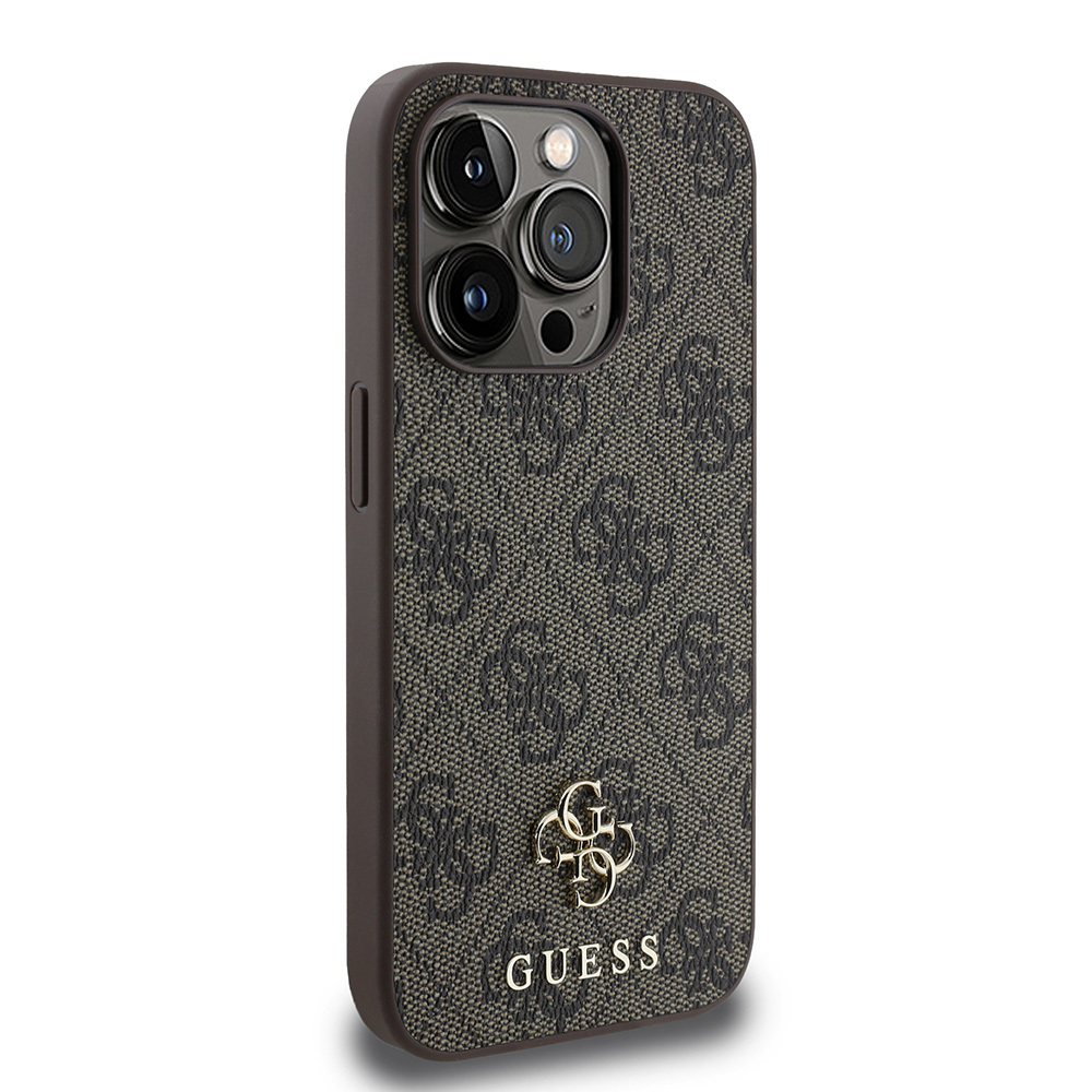 Apple iPhone 15 Pro Max Kılıf Guess Orjinal Lisanslı M-safe Şarj Özellikli Small 4G Classic Kapak