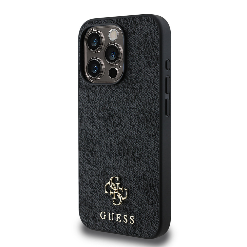 Apple iPhone 15 Pro Max Kılıf Guess Orjinal Lisanslı M-safe Şarj Özellikli Small 4G Classic Kapak