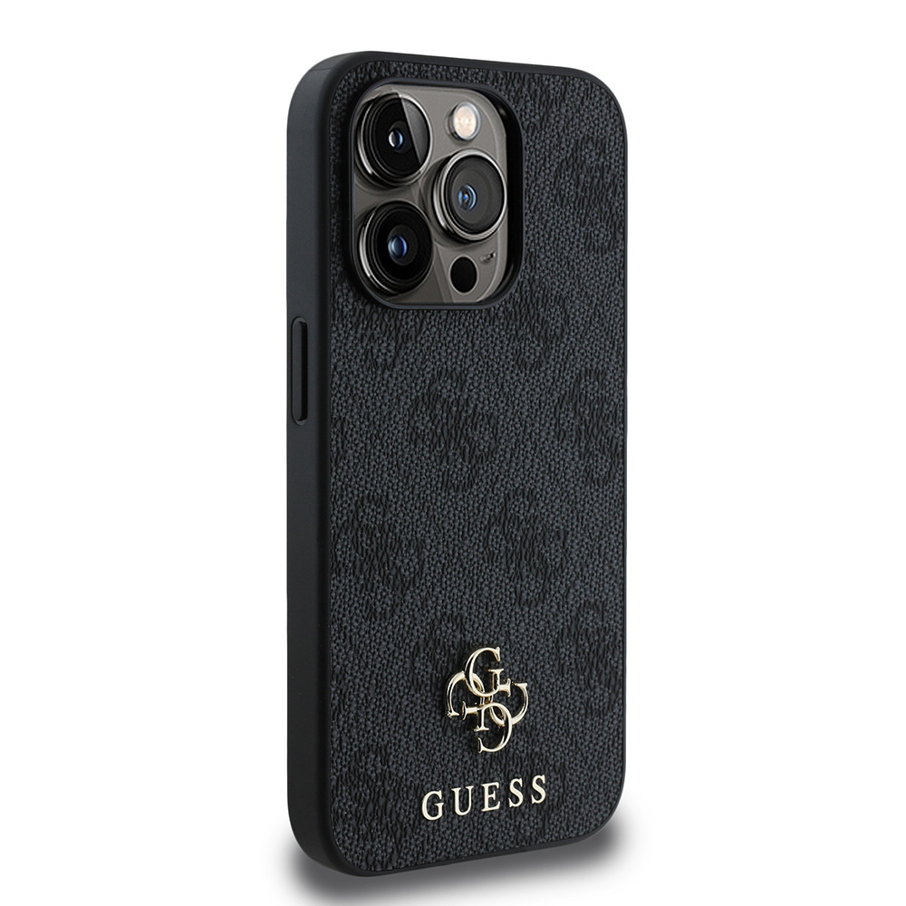 Apple iPhone 15 Pro Max Kılıf Guess Orjinal Lisanslı M-safe Şarj Özellikli Small 4G Classic Kapak