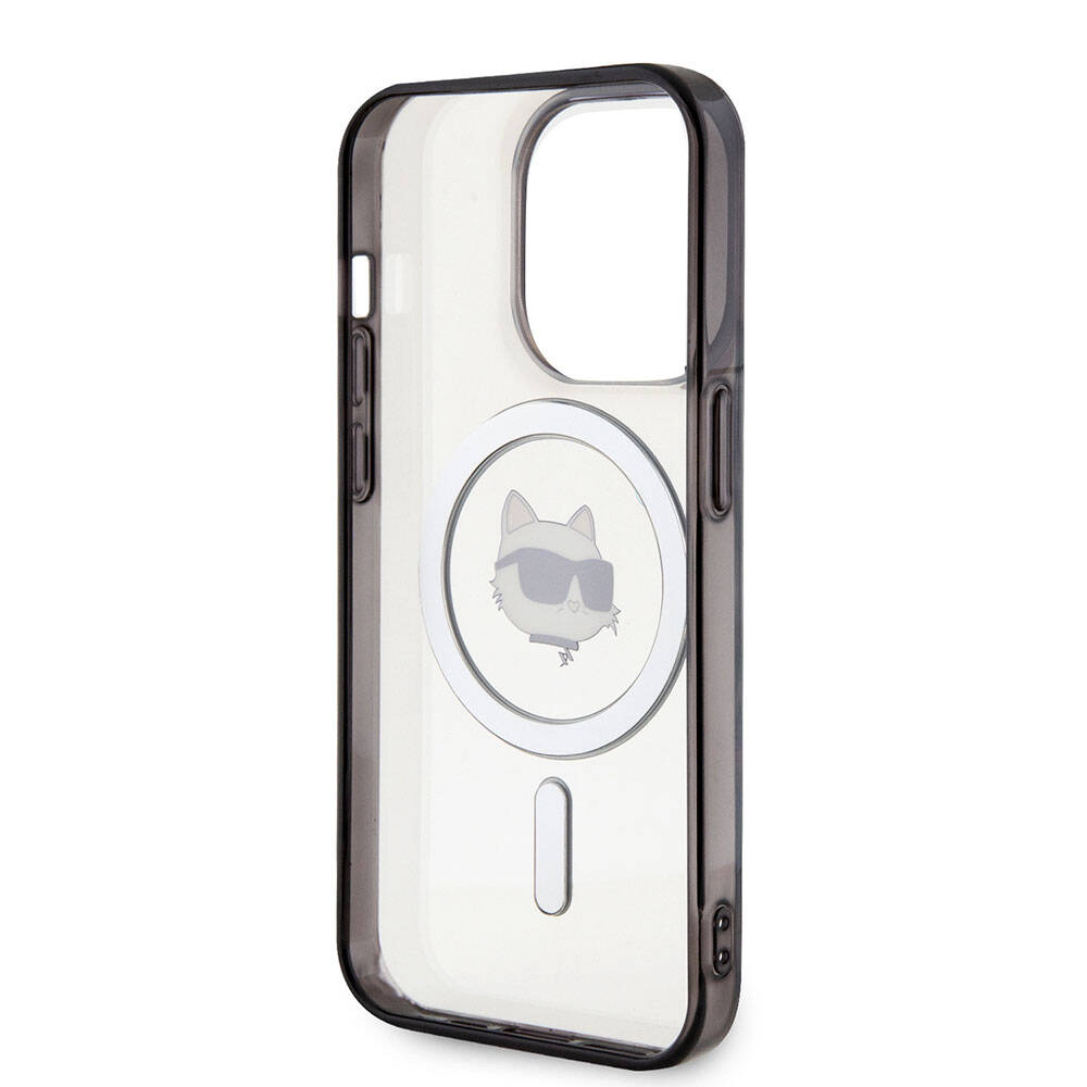 Apple iPhone 15 Pro Max Kılıf Karl Lagerfeld M-safe Şarj Özellikli IML Choupette Orjinal Lisanslı Kapak