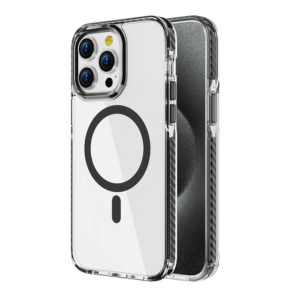 Apple iPhone 15 Pro Max Kılıf M-safe Şarj Özellikli Airbagli Takılabilir Askı Aparatlı Zore Nana Kapak