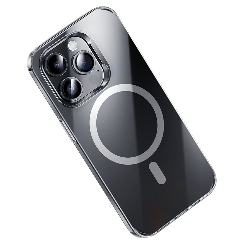 Apple iPhone 15 Pro Max Kılıf M-safe Şarj Özellikli Benks ​​​​​​Crystal Serisi Şeffaf Kapak