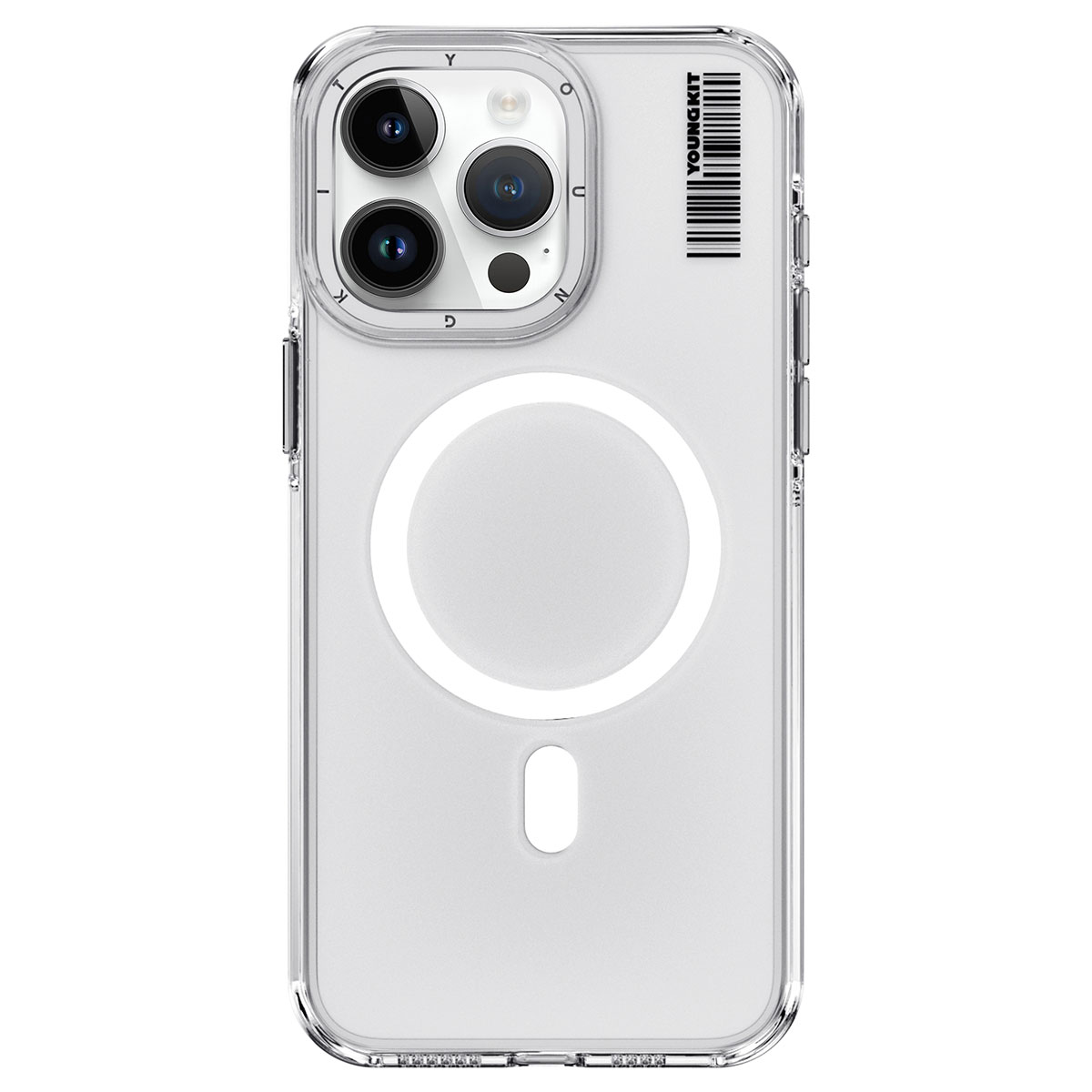 Apple iPhone 15 Pro Max Kılıf M-safe Şarj Özellikli Şeffaf Youngkit Crystal Shield Serisi Kapak