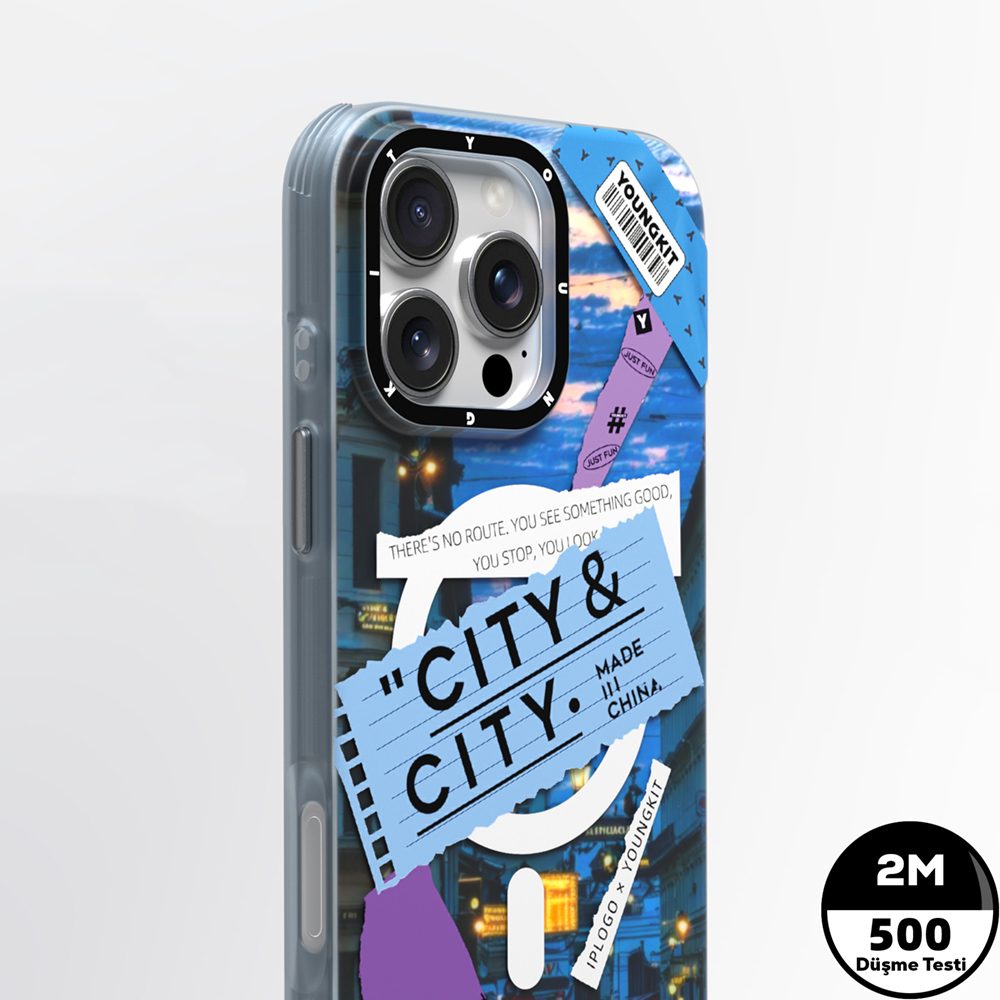 Apple iPhone 15 Pro Max Kılıf M-safe Şarj Özellikli Youngkit A-City Serisi Kapak - Görsel 3