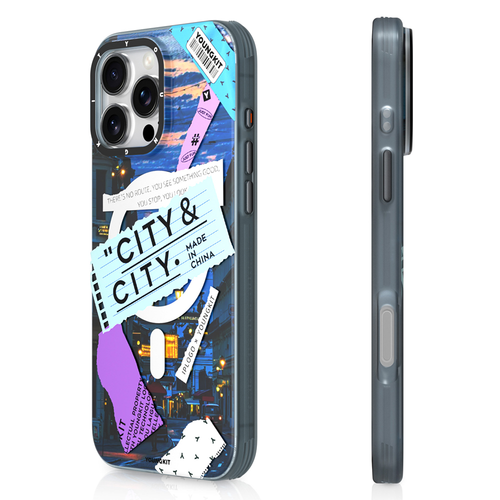 Apple iPhone 15 Pro Max Kılıf M-safe Şarj Özellikli Youngkit A-City Serisi Kapak - Görsel 5