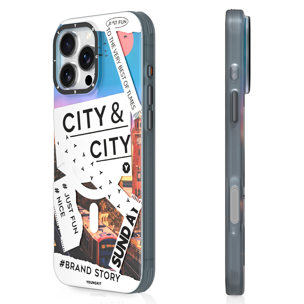 Apple iPhone 15 Pro Max Kılıf M-safe Şarj Özellikli Youngkit A-City Serisi Kapak - Görsel 4