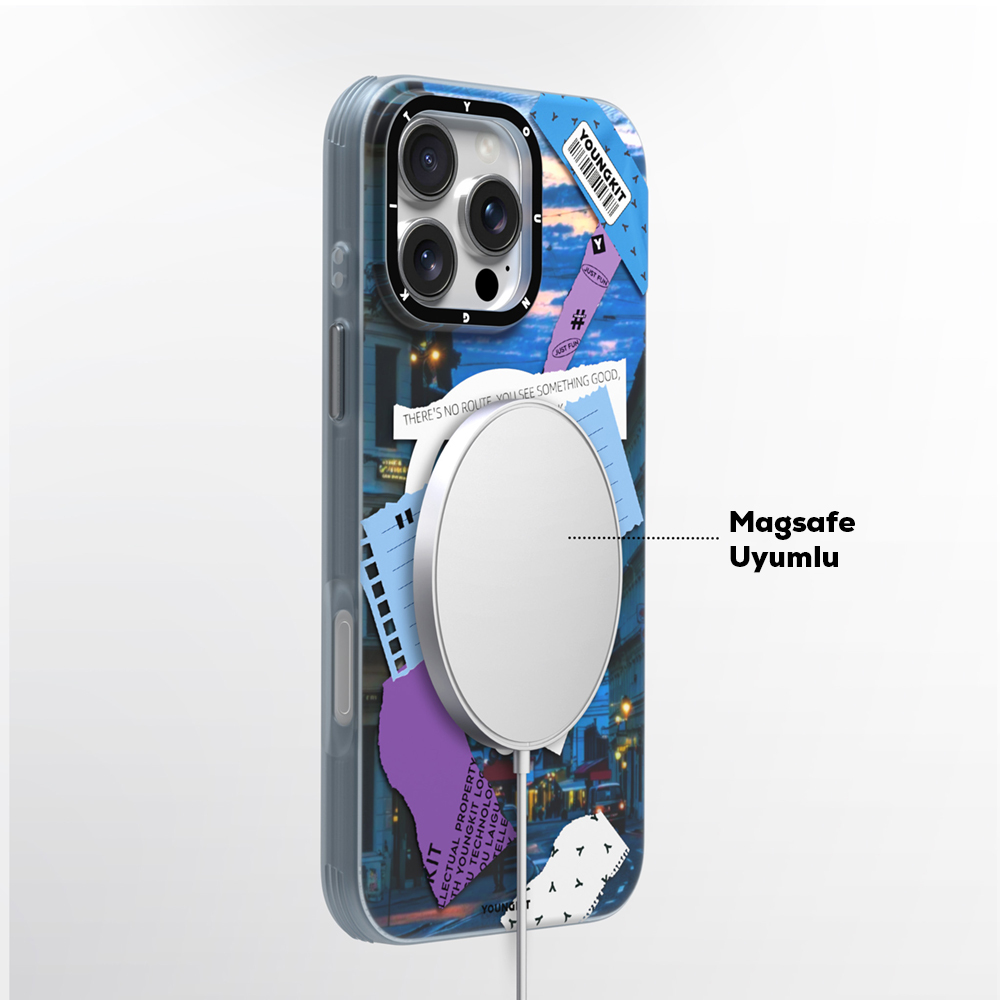 Apple iPhone 15 Pro Max Kılıf M-safe Şarj Özellikli Youngkit A-City Serisi Kapak - Görsel 8