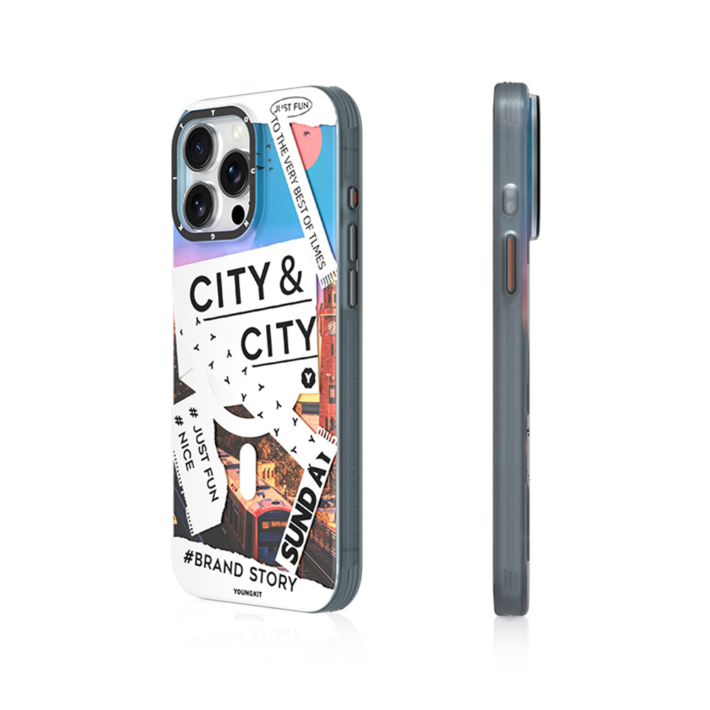Apple iPhone 15 Pro Max Kılıf M-safe Şarj Özellikli Youngkit A-City Serisi Kapak - Görsel 14
