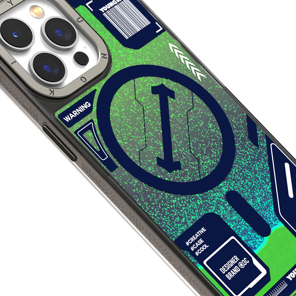 Apple iPhone 15 Pro Max Kılıf M-safe Şarj Özellikli YoungKit Galaxy Serisi Kapak