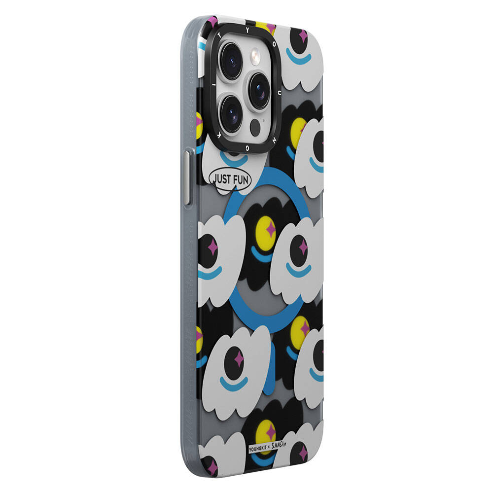 Apple iPhone 15 Pro Max Kılıf M-safe Şarj Özellikli Youngkit Happy View Serisi Kapak