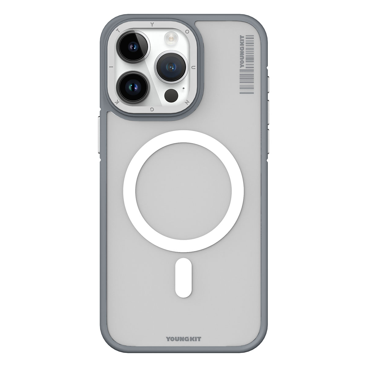 Apple iPhone 15 Pro Max Kılıf M-safe Şarj Özellikli Youngkit Rock Sand Serisi Kapak