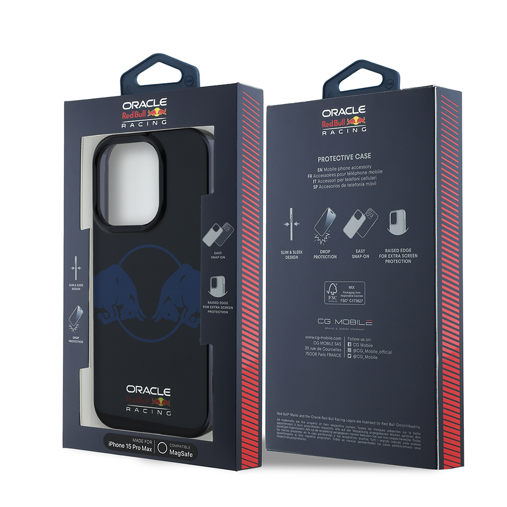 Apple iPhone 15 Pro Max Kılıf Redbull Orjinal Lisanslı M-safe Şarj Özellikli IML Çift Boğa Baskılı Sert PC Kapak - Görsel 8