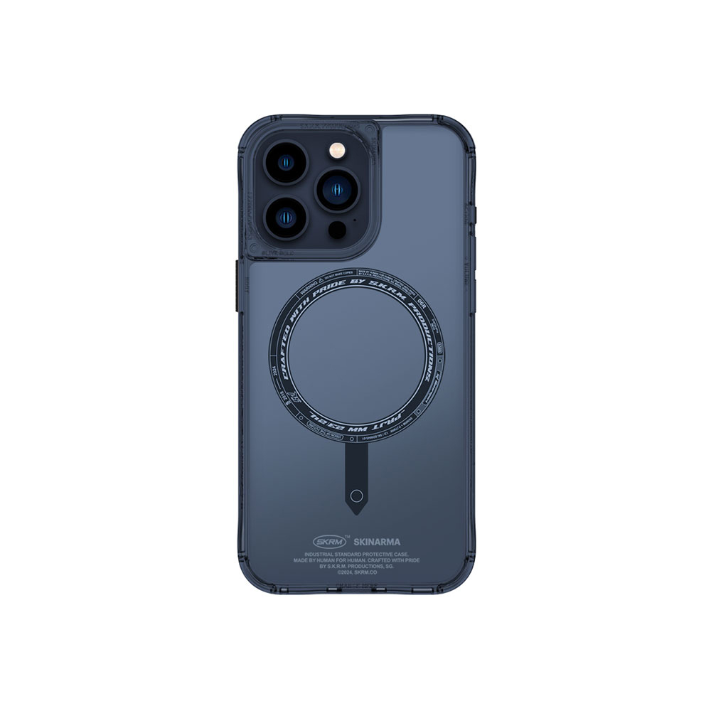 Apple iPhone 15 Pro Max Kılıf SkinArma Şeffaf Airbag Tasarımlı M-safe Şarj Özellikli Saido Kapak