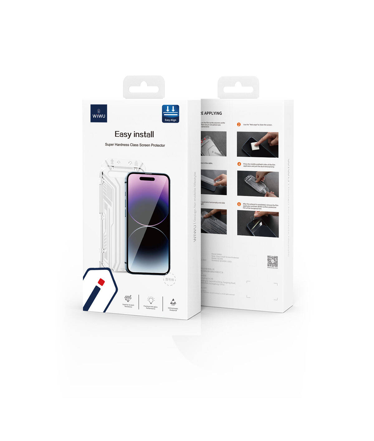 Apple iPhone 15 Pro Wiwu SQ-005 Easy İnstall iVista Super Hardness Ekran Koruyucu - Görsel 2
