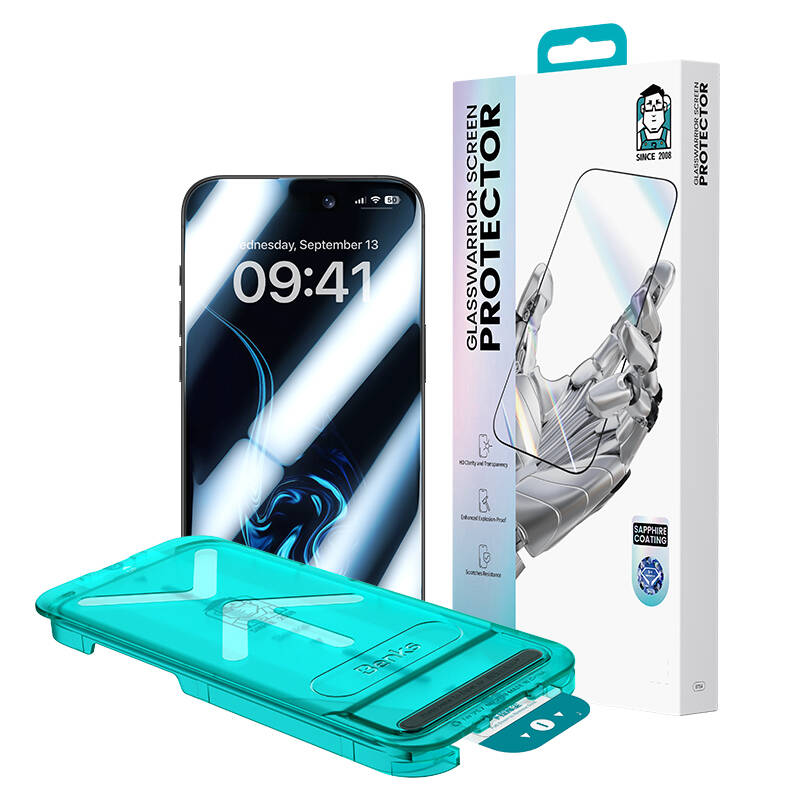 Apple iPhone 16 Benks Glass Warrior Safir Coating 0.3mm Cam Ekran Koruyucu + Kolay Uygulama Aparatı - Görsel 14