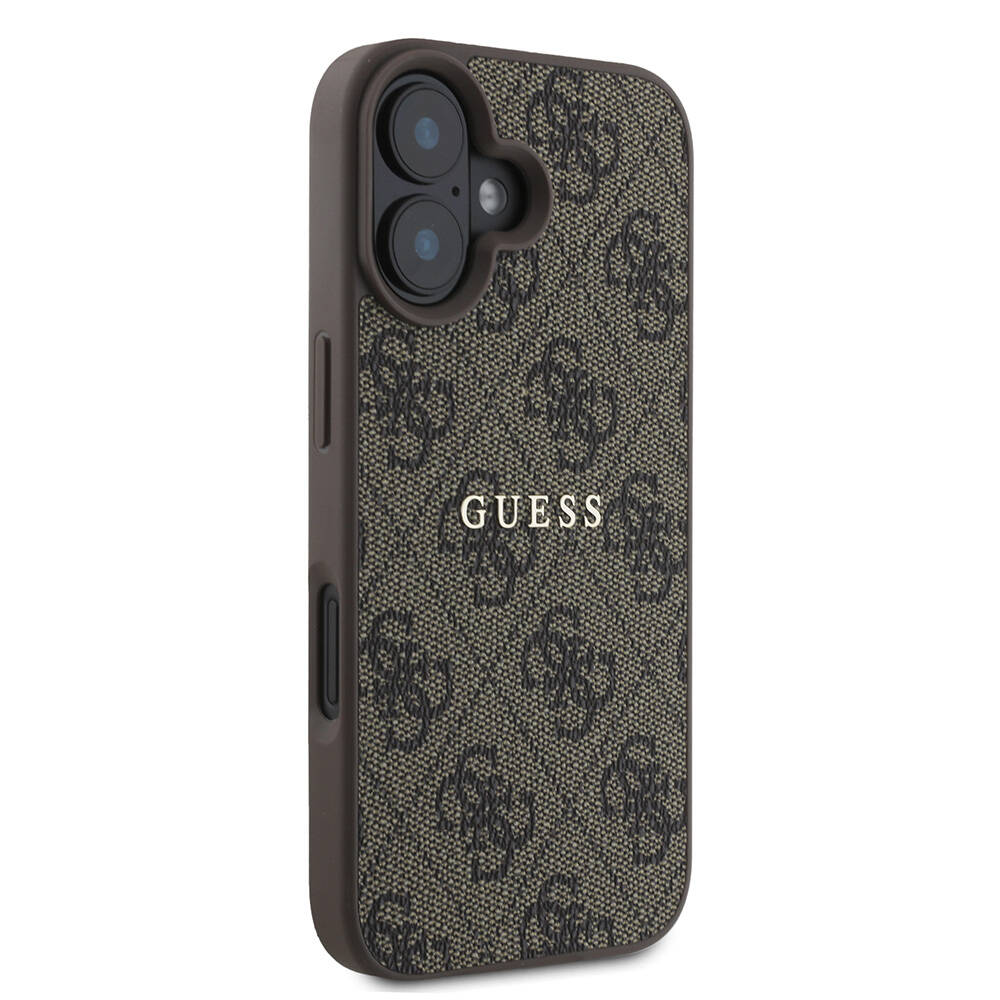 Apple iPhone 16 Kılıf Guess Orjinal Lisanslı M-safe Şarj Özellikli 4G Desenli Yazı Logolu Kapak - Görsel 2