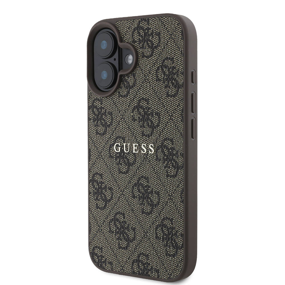 Apple iPhone 16 Kılıf Guess Orjinal Lisanslı M-safe Şarj Özellikli 4G Desenli Yazı Logolu Kapak - Görsel 6