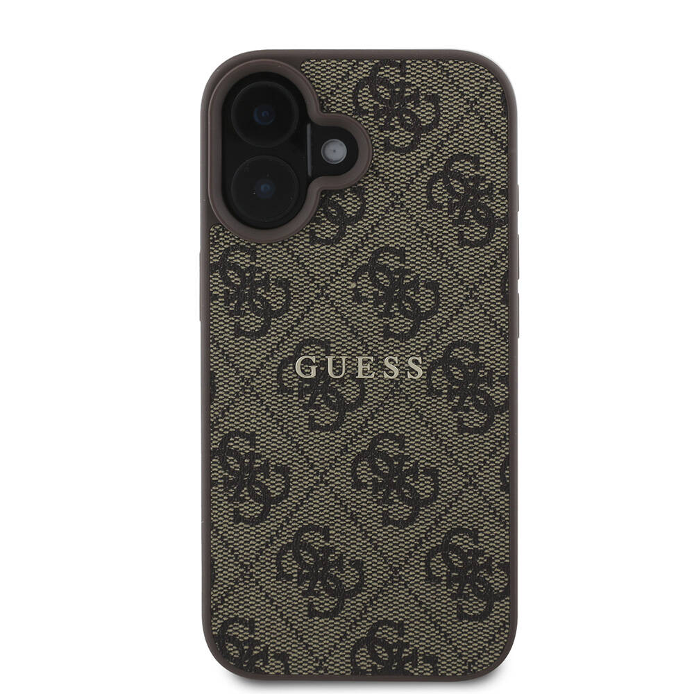 Apple iPhone 16 Kılıf Guess Orjinal Lisanslı M-safe Şarj Özellikli 4G Desenli Yazı Logolu Kapak - Görsel 7