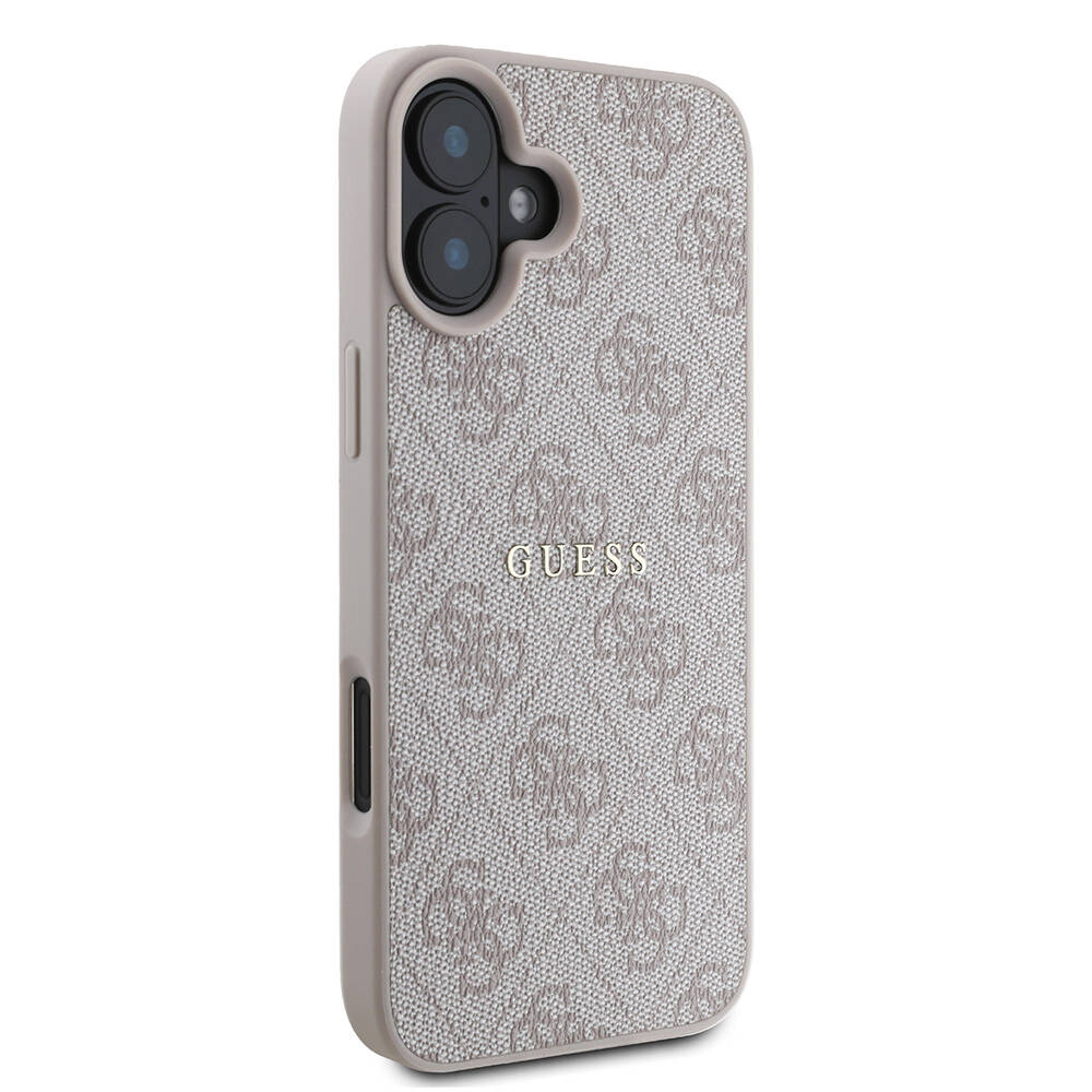 Apple iPhone 16 Kılıf Guess Orjinal Lisanslı M-safe Şarj Özellikli 4G Desenli Yazı Logolu Kapak - Görsel 9