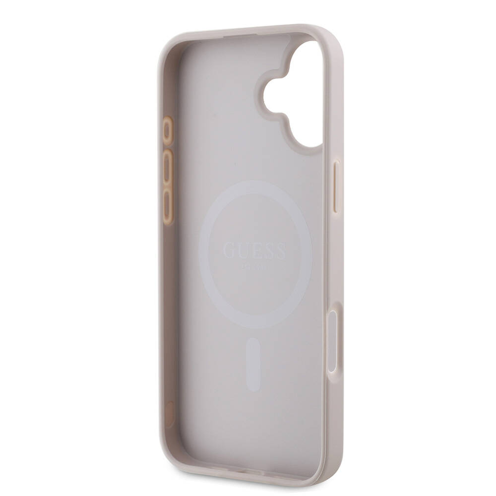Apple iPhone 16 Kılıf Guess Orjinal Lisanslı M-safe Şarj Özellikli 4G Desenli Yazı Logolu Kapak - Görsel 12