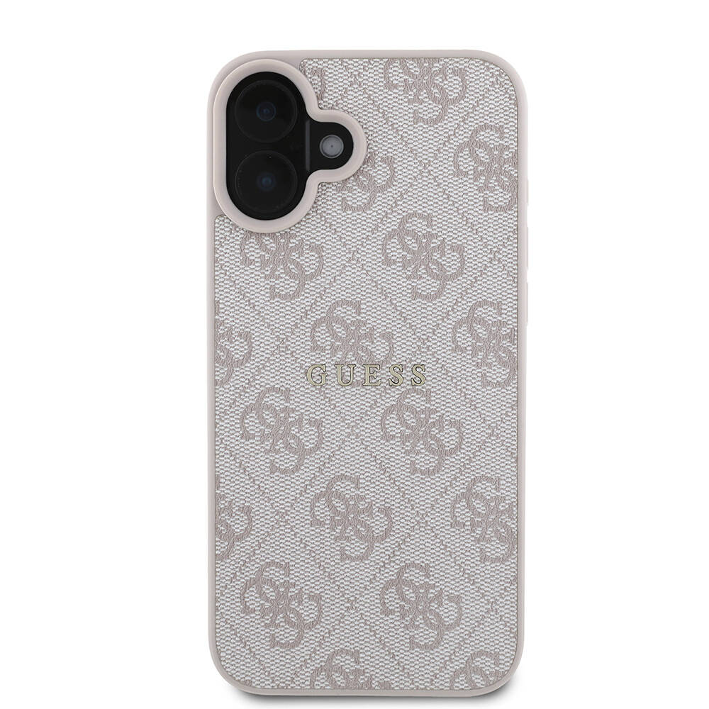 Apple iPhone 16 Kılıf Guess Orjinal Lisanslı M-safe Şarj Özellikli 4G Desenli Yazı Logolu Kapak - Görsel 14
