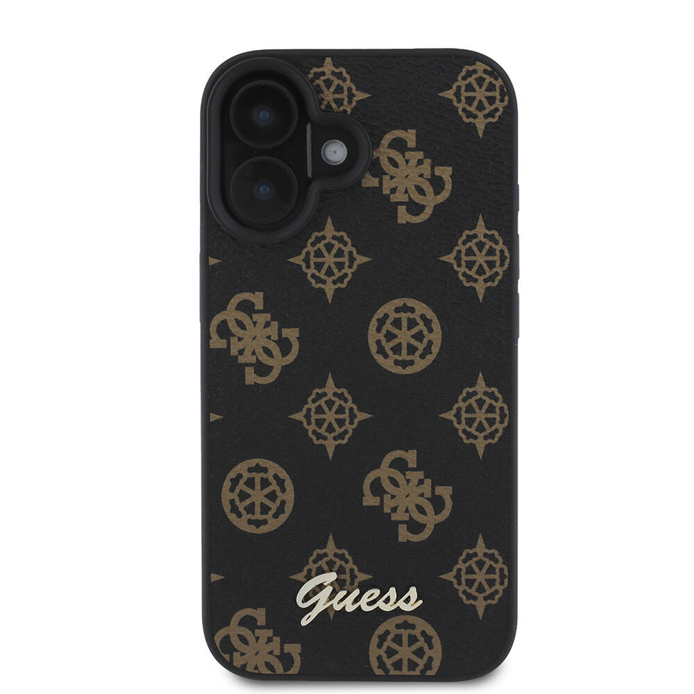 Apple iPhone 16 Kılıf Guess Orjinal Lisanslı M-safe Şarj Özellikli Yazı Logolu Peony Kapak