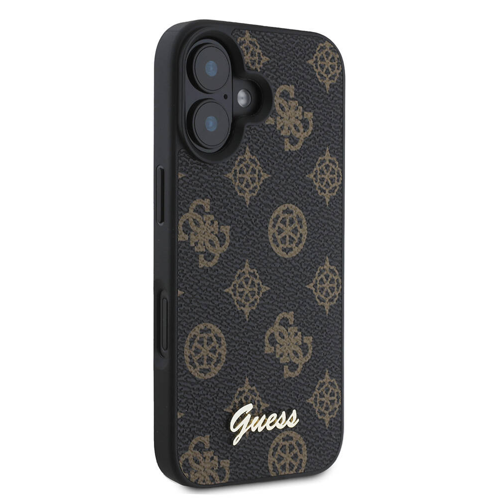 Apple iPhone 16 Kılıf Guess Orjinal Lisanslı M-safe Şarj Özellikli Yazı Logolu Peony Kapak