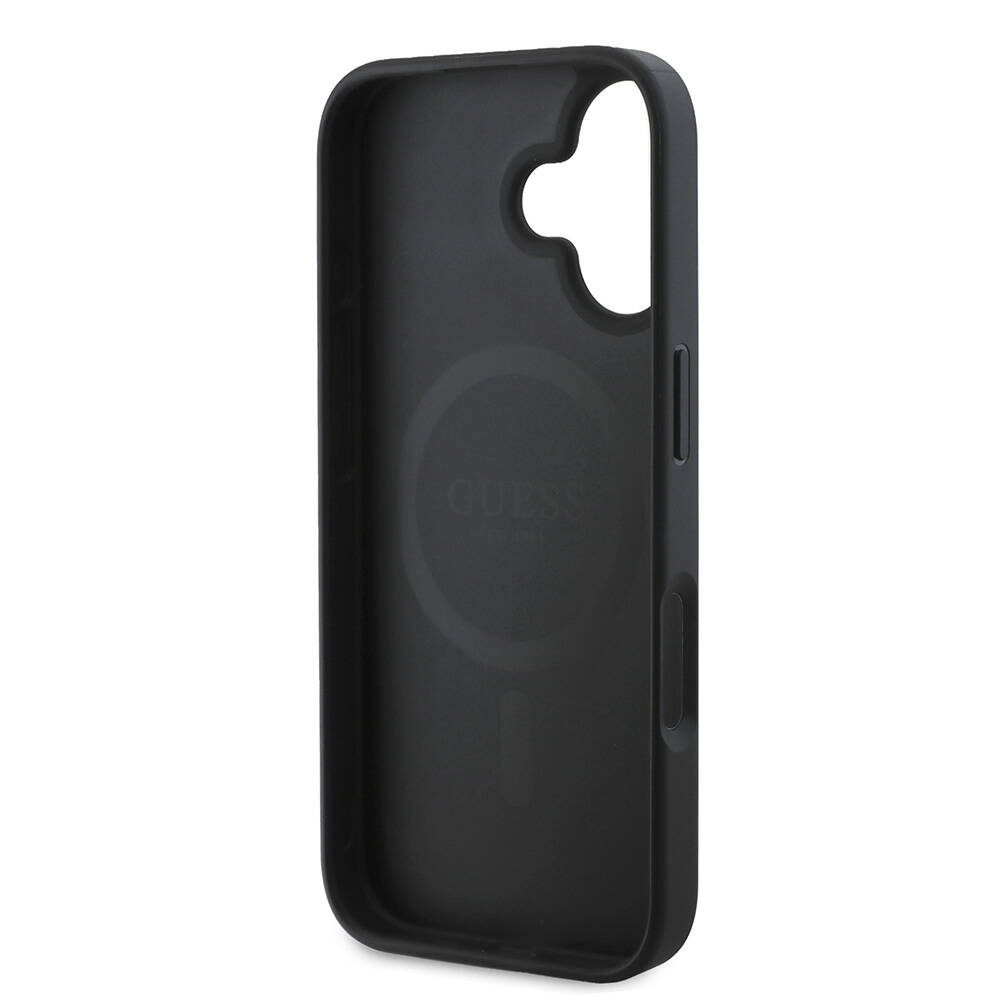 Apple iPhone 16 Kılıf Guess Orjinal Lisanslı M-safe Şarj Özellikli Yazı Logolu Peony Kapak