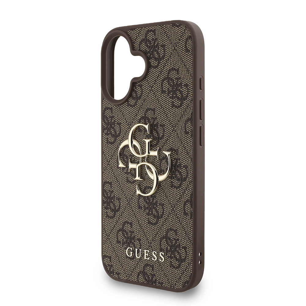 Apple iPhone 16 Kılıf Guess Orjinal Lisanslı PU Deri Bilek Askı İpli Metal Büyük 4G ve Yazı Logolu Kapak - Görsel 20