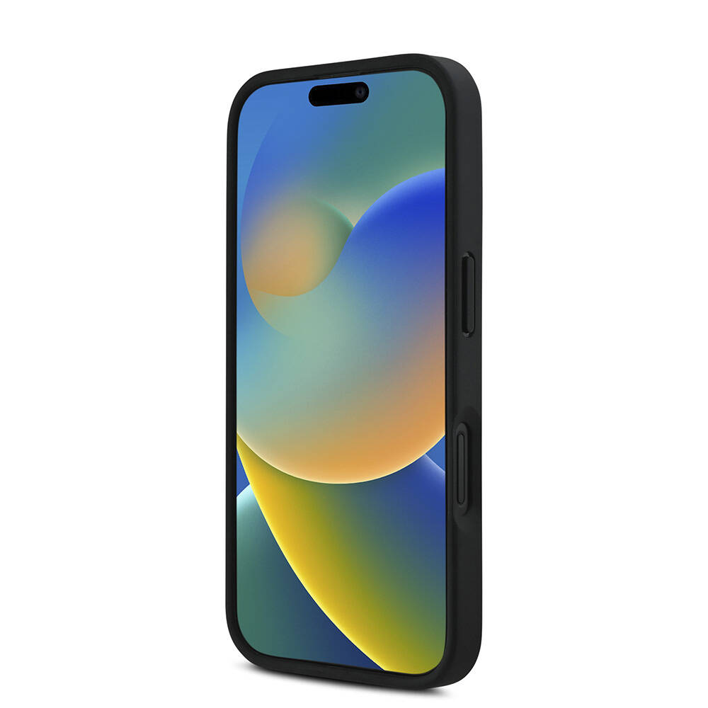Apple iPhone 16 Kılıf Karl Lagerfeld Orjinal Lisanslı M-safe Şarj Özellikli PU Deri Karl Heads Desenli Klasik Logolu Kapak