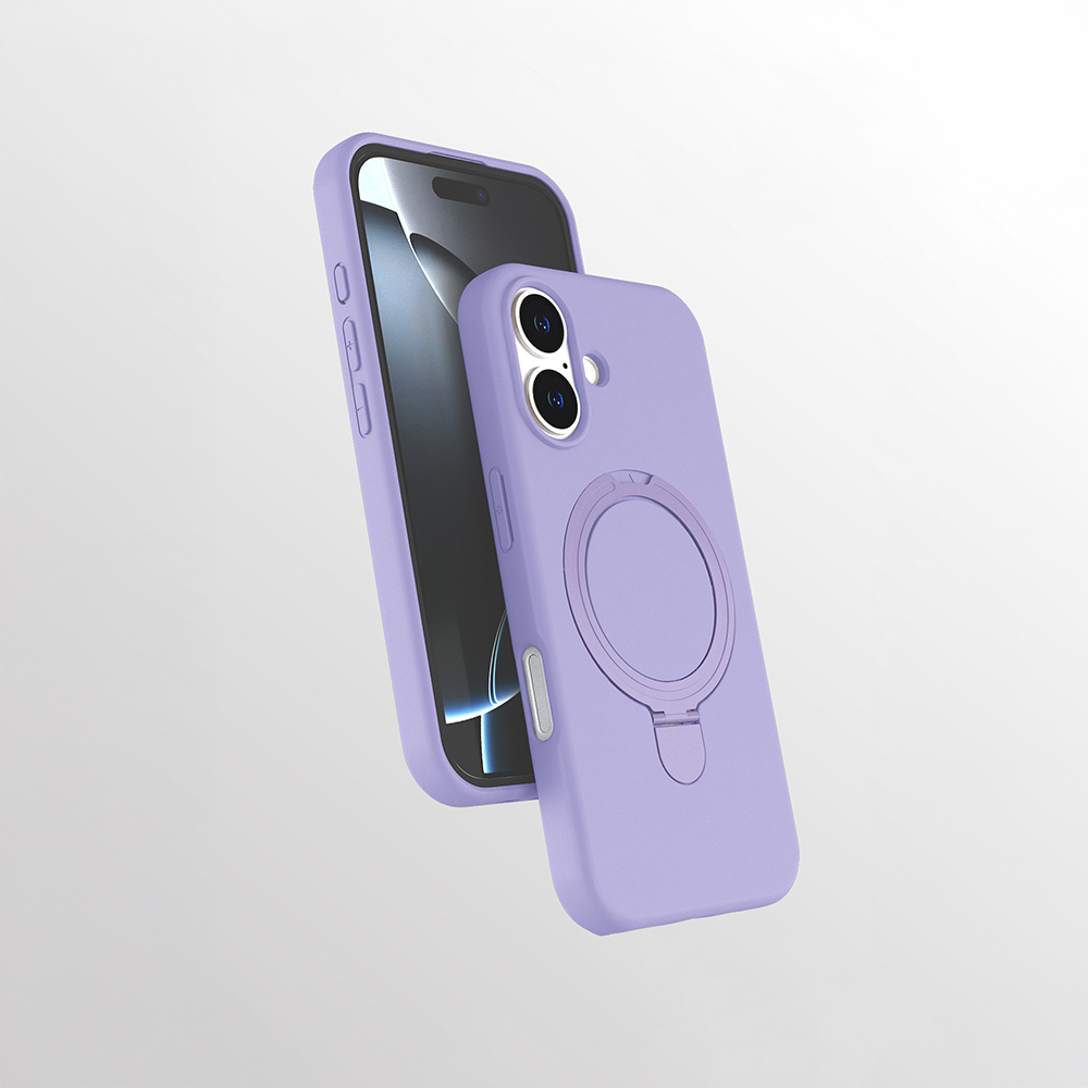 Apple iPhone 16 Kılıf M-safe Şarj Özellikli Standlı Zore Samara Kapak