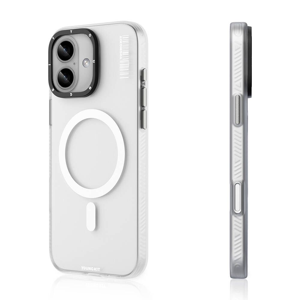 Apple iPhone 16 Kılıf M-safe Şarj Özellikli Youngkit Hidden Sand Serisi Kapak