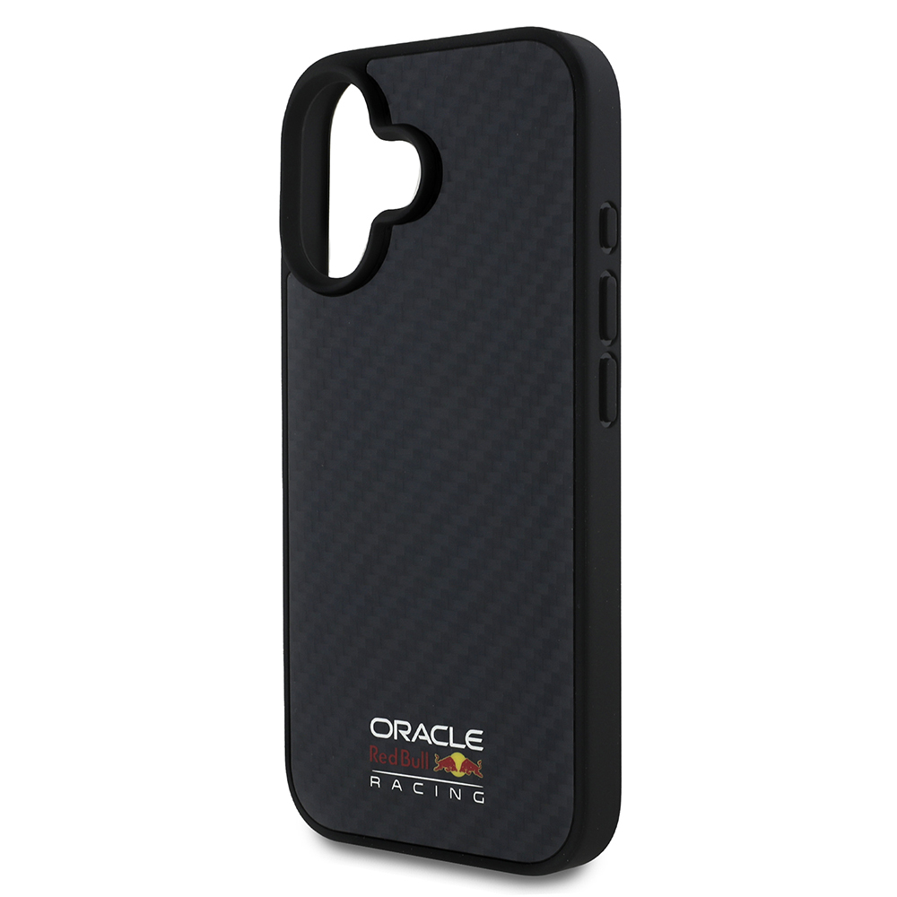 Apple iPhone 16 Kılıf Redbull Orjinal Lisanslı M-safe Şarj Özellikli Karbon Fiber Tasarımlı Parlayan Logolu Kapak - Görsel 4